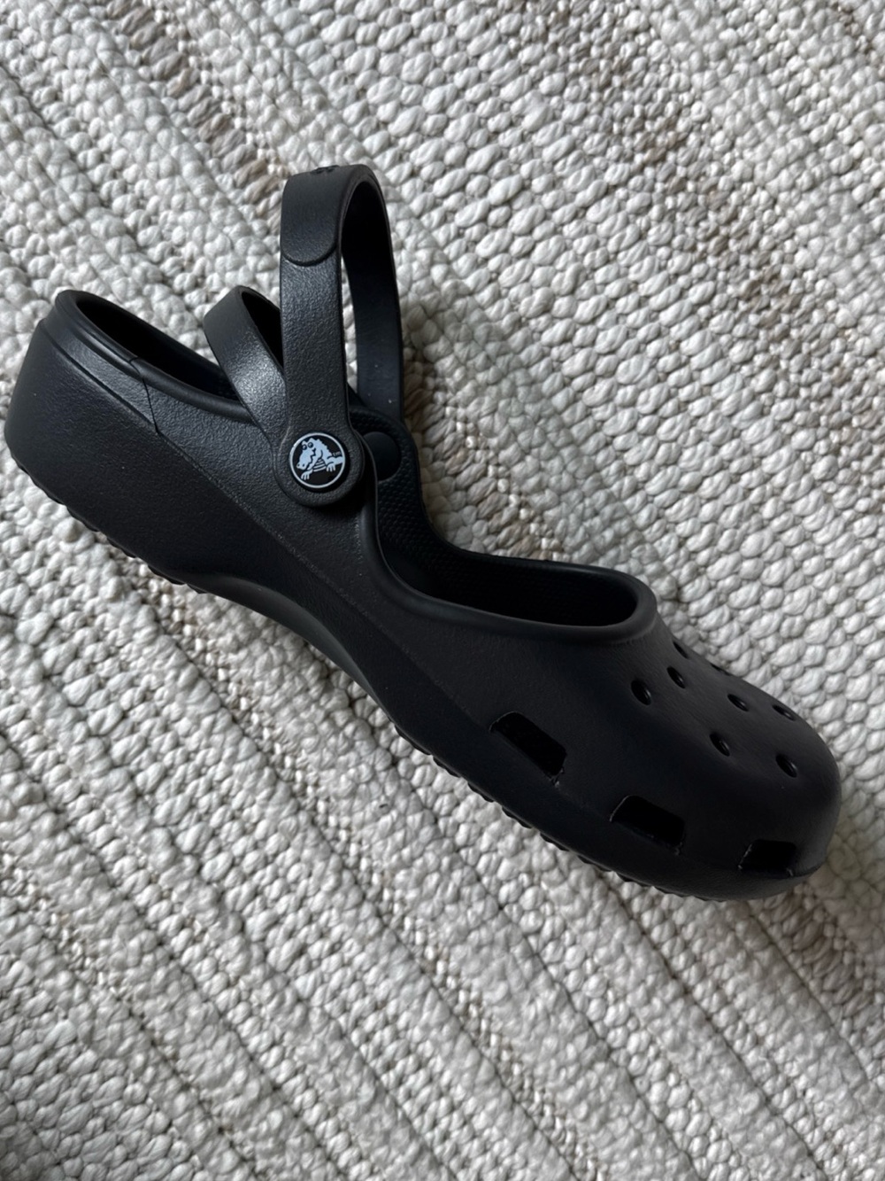 Crocs Black Double Strap Clog Comfort Slip-on Shoes Size 10 Women's - Picture 3 of 14